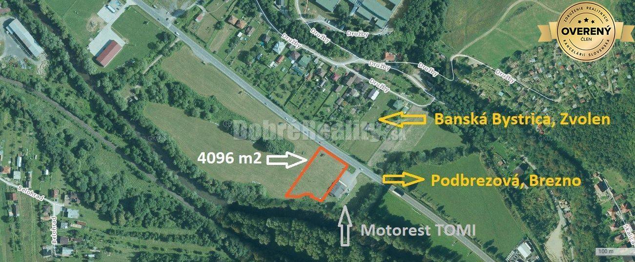 PREDAJ: Pozemok pre investíciu a podnikanie, 4096 m2, Podbrezová - Lop