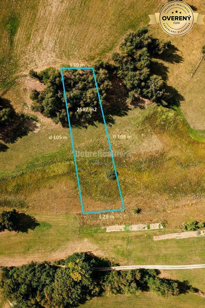 PREDAJ: Pozemok s potokom a hájom, 2587 m2, Detvianska Huta - Vrchdobr