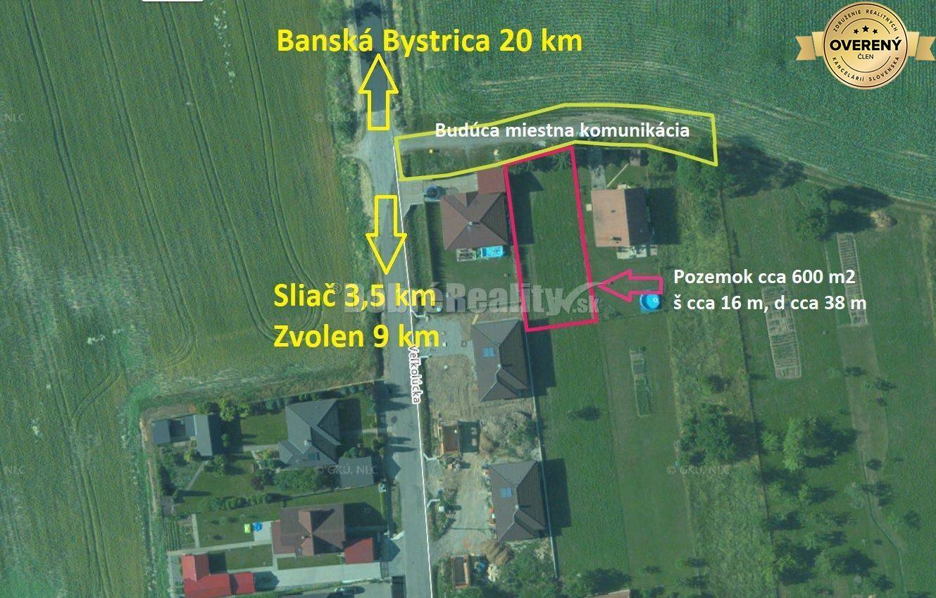 PREDAJ: Pozemok pre výstavbu rodinného domu vo Veľkej Lúke, 593 m2, ok