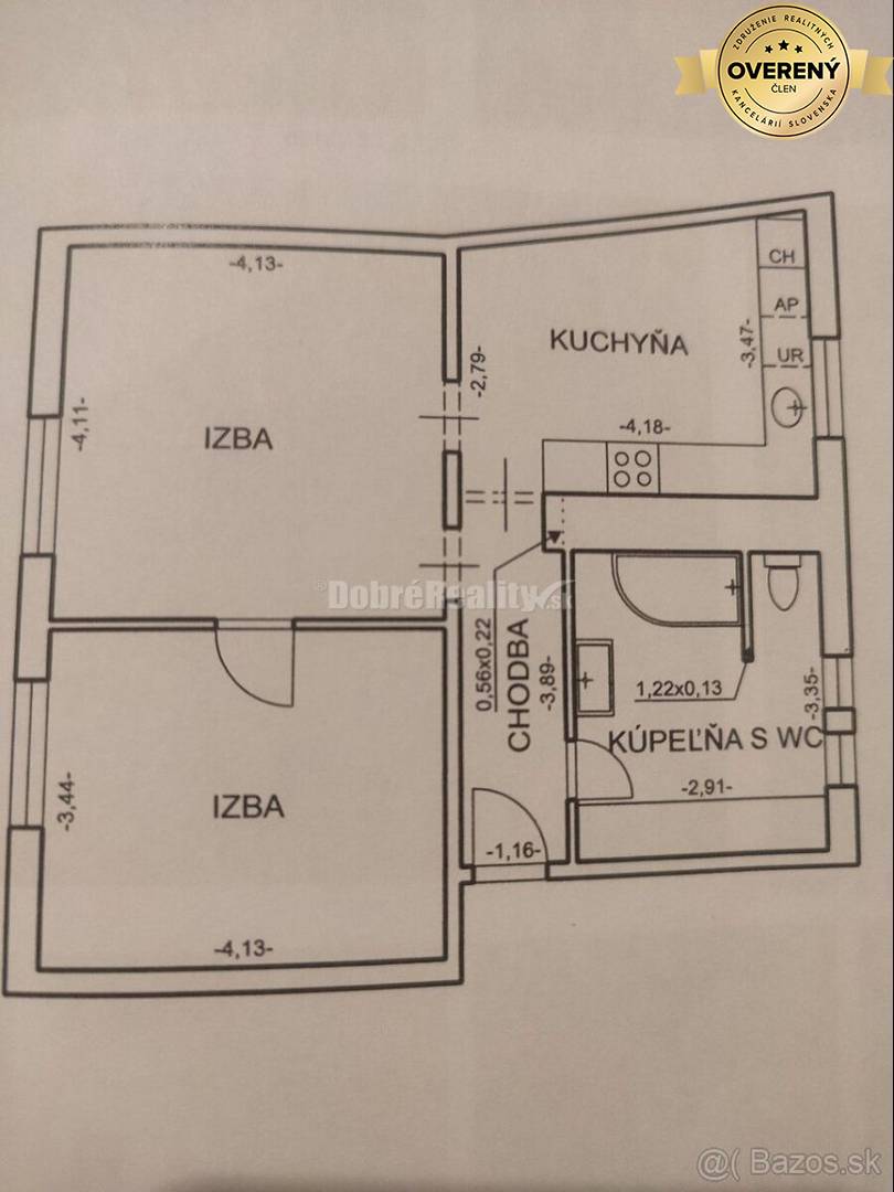 DOBRÉ REALITY -  na prenájom 2-izbový tehlový byt s balkónom na starom