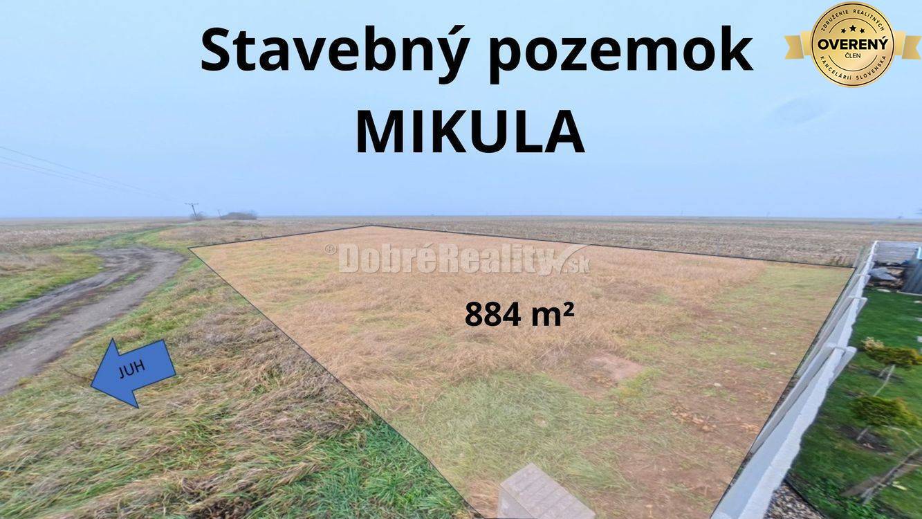 Dobré Reality – Stavebný pozemok 884 m² – Želiezovce, časť Mikulov
