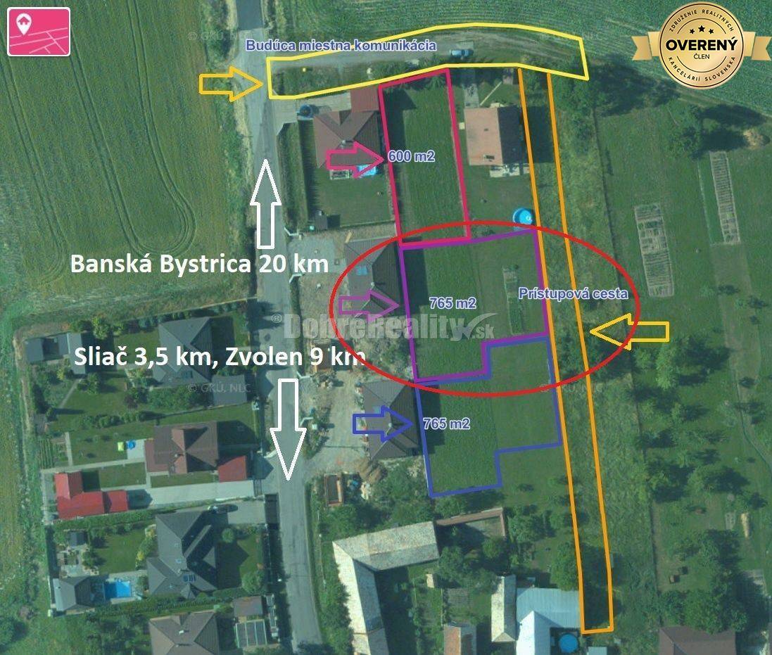 PREDAJ: Veľká Lúka - Záhumnie - pozemok pre rodinný dom, 772 m2