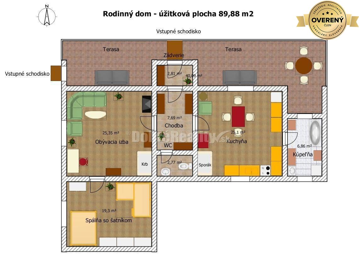 Rodinný dom so záhradou a historickým mlynom, 90 m2, Medovarce