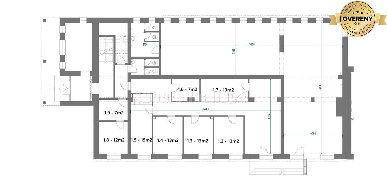 Obchodný alebo administratívny priestor, 160 m2, Banská Bystrica