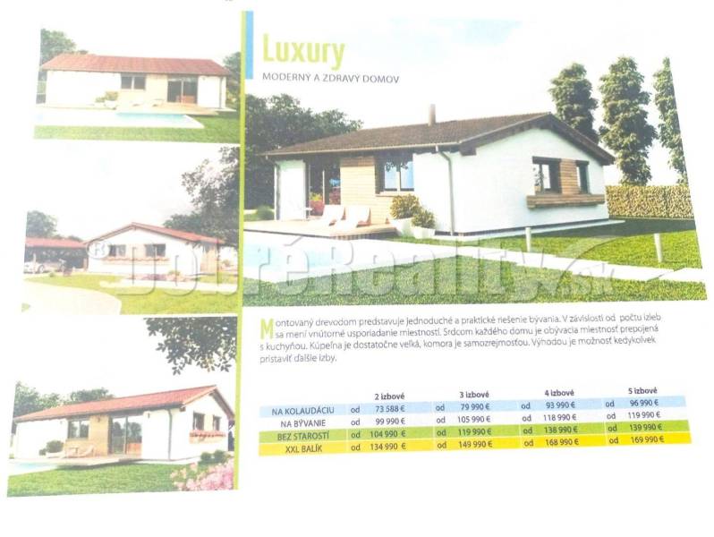 VÝSTAVBA? 3-izbový nízkoenergetický drevodom Luxury na Vašom pozemku